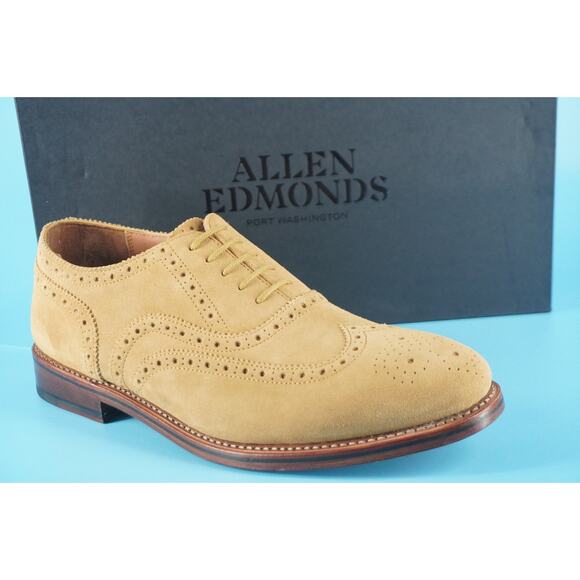 Allen Edmonds Hendrix Wingtop Oxford Suede Lace Up Dress Shoes SZ 10 New $495